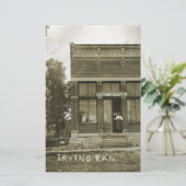 IRVING KANSAS POST KANTOOR FOTO MARSHALL COUNTY BRIEFPAPIER (Staand voorkant)