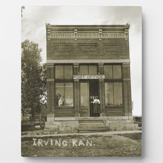 IRVING KANSAS POST KANTOOR FOTO MARSHALL COUNTY FOTOPLAAT (Voorkant)