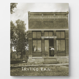 IRVING KANSAS POST KANTOOR FOTO MARSHALL COUNTY FOTOPLAAT