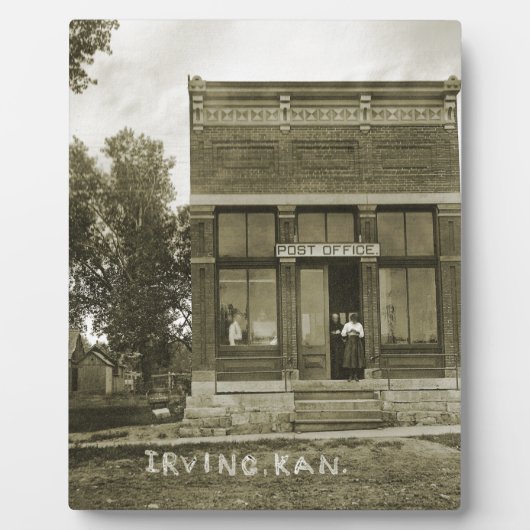 IRVING KANSAS POST KANTOOR FOTO MARSHALL COUNTY FOTOPLAAT (Voorkant)