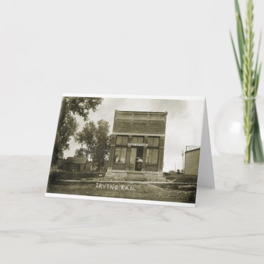 IRVING KANSAS POST KANTOOR FOTO MARSHALL COUNTY KAART (Voorkant)