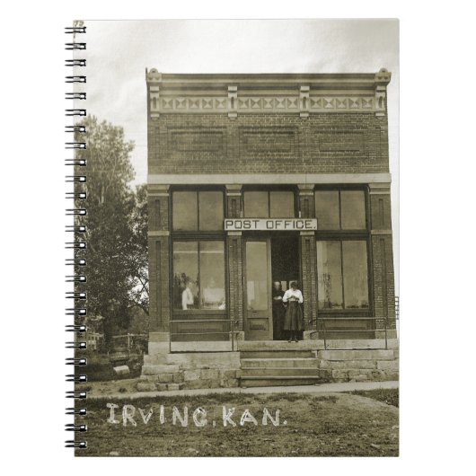 IRVING KANSAS POST KANTOOR FOTO MARSHALL COUNTY NOTITIEBOEK (Voorkant)