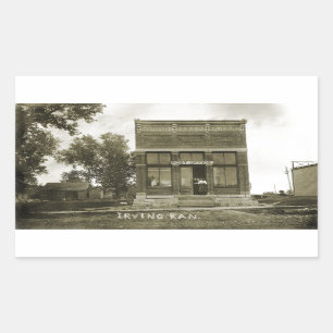 IRVING KANSAS POST KANTOOR FOTO MARSHALL COUNTY RECHTHOEKIGE STICKER