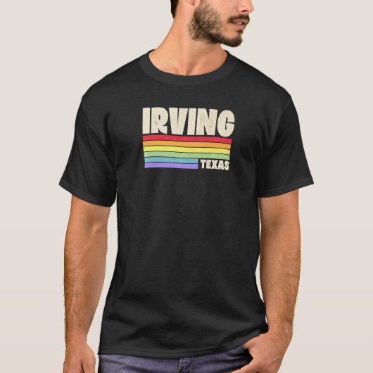 Irving Texas Pride Rainbow Flag Gay Pride Merch Qu T-shirt (Voorkant)
