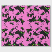 Irving the Black Kat Roze Cadeaupapier (Vlak)