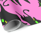 Irving the Black Kat Roze Cadeaupapier (Rol Hoek)