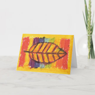 IRW Kinderkunstwerk - Leaf Thank You Card Bedankkaart