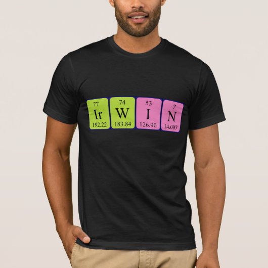 Irwin periodiek lijstnaam shirt (Voorkant)