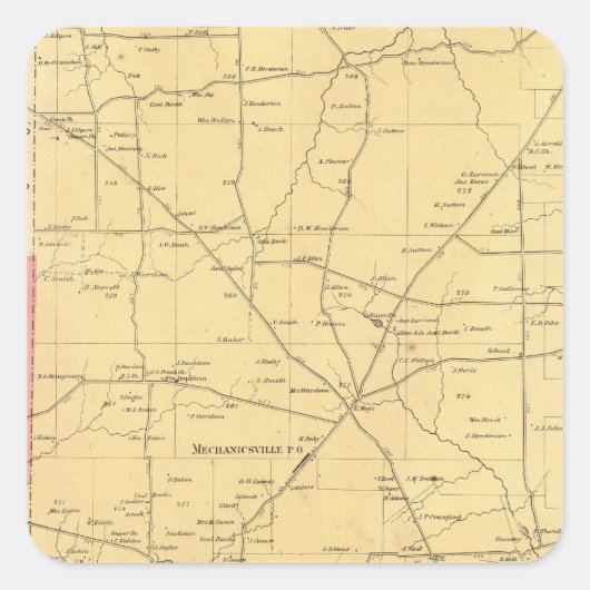 Irwin Township Vierkante Sticker (Voorkant)