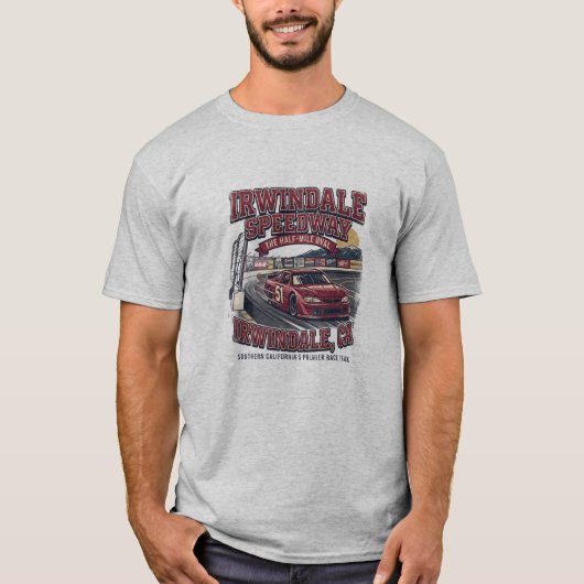Irwindale speedway terugblik t-shirt (Voorkant)