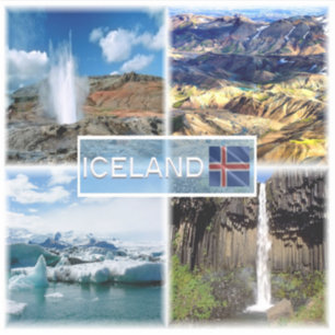 IS0003 Erupting geyser - Landmannalugar Sticker