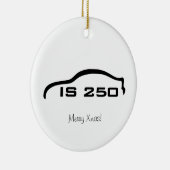 IS250 Black Silhouette Logo met Faux-koolstof Keramisch Ornament (Rechts)