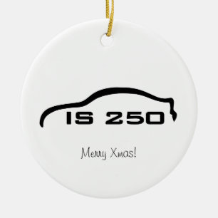IS250 Black Silhouette Logo met Faux-koolstof Keramisch Ornament