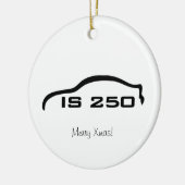 IS250 Black Silhouette Logo met Faux-koolstof Keramisch Ornament (Links)