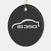 IS350 White Silhouette Logo met Faux Carbon Keramisch Ornament (Links)