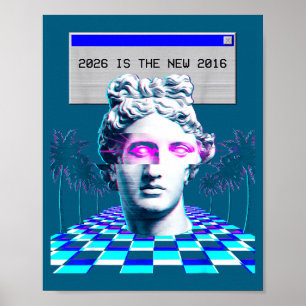 Is 2016 Vaporwave Glitch Beeld Esthetisch Poster