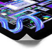 Is 2016 Vaporwave Pixel Computer Esthetiek Poster (Hoek)