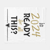 is 2024 klaar voor dit alles fleece deken (Voorkant (Horizontaal))
