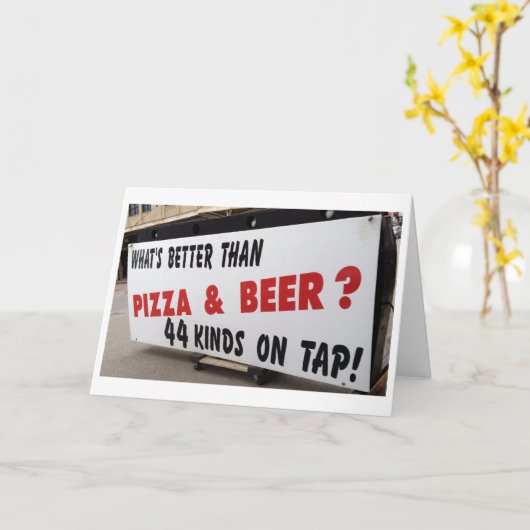 IS "50" BETER DAN BEER/PIZZA-NOT! KAART (Gele Bloem)