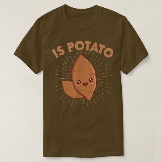 Is aardappel zoals gezien op de late nachttelevisi t-shirt (Design voorkant)