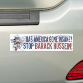 Is Amerika gek geworden? oom Sam Bumpersticker (Op auto)