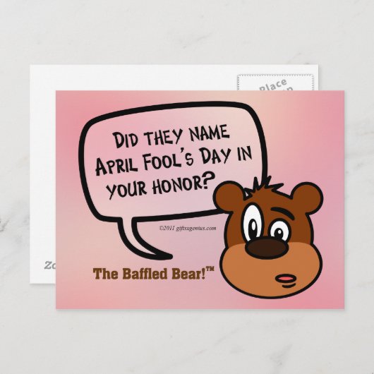 Is April Fool's Day ter ere van jou genoemd? Briefkaart (Voorkant / Achterkant)