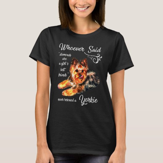 Is Best Dog Girls Yorkshire Terrier T-shirt (Voorkant)