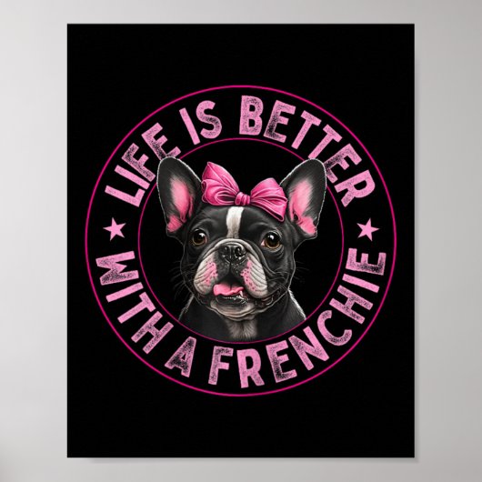 Is beter met een franchise - Franse bulldog 1 Poster (Voorkant)