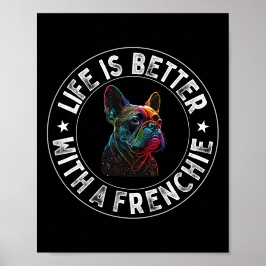 Is beter met een franchise - Franse bulldog Poster (Voorkant)