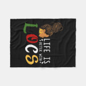 Is beter met Loc'd's Meisje Dreadlocks Zwart Vrouw Fleece Deken (Voorkant (Horizontaal))