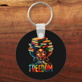 Is Black Teacher History Education Freedom Sleutelhanger (Voorkant)