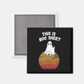 Is Boo Sheet Ghost Retro Halloween Easy Costume Magneet (Voorkant / Achterkant)