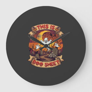 Is Boo Sheet Halloween Geest Kerkhof Pompoenen_1 Grote Klok