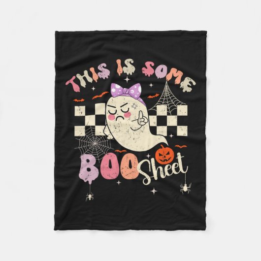 Is Boo Sheet Schattige Ghost Retro Halloween Kostu Fleece Deken (Voorkant)