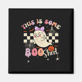 Is Boo Sheet Schattige Ghost Retro Halloween Kostu Magneet (Voorkant)