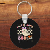 Is Boo Sheet Schattige Ghost Retro Halloween Kostu Sleutelhanger (Voorkant)