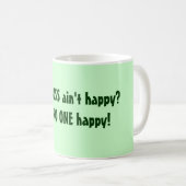 Is BOSS niet gelukkig? Niemand is gelukkig! Mok (Voorkant rechts)