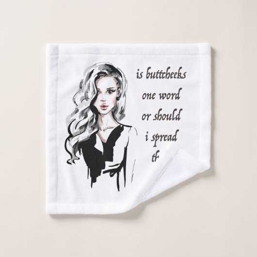 Is Buttcheeks een woord? Bad Handdoek (Wasdoekje)