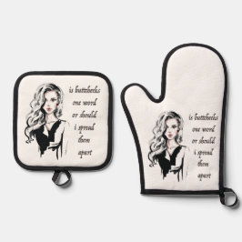 Is Buttcheeks een woord? Ovenwant & Pannenlap Set