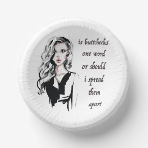 Is Buttcheeks een woord? Papieren Kommen