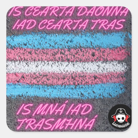 Is cearta daonna iad cearta tras vierkante sticker (Voorkant)