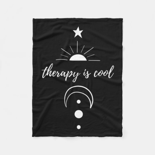 Is cool zelfbewustzijn mentale gezondheid Maan ste Fleece Deken (Voorkant)