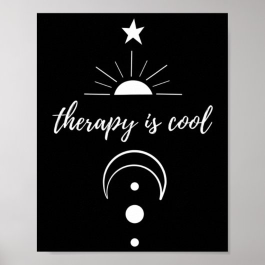 Is cool zelfbewustzijn mentale gezondheid Maan ste Poster (Voorkant)