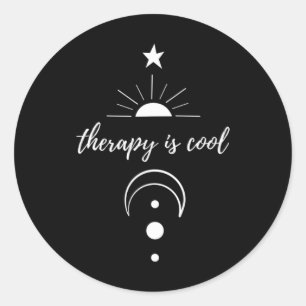 Is cool zelfbewustzijn mentale gezondheid Maan ste Ronde Sticker