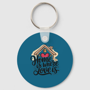 Is Cute Home Waar Valentijnsdaghuis Sleutelhanger