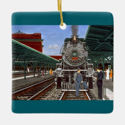 "IS DAT DE CHATTANOOGA CHOO CHOO®" door Tom Rock Keramisch Ornament (Voorkant)