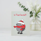 Is dat de kerstman? feestdagenkaart (Staand voorkant)