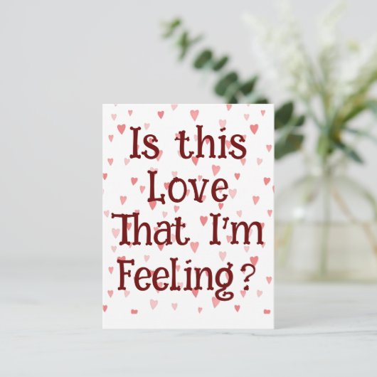 Is dat de liefde die ik voel? Briefkaart (Staand voorkant)