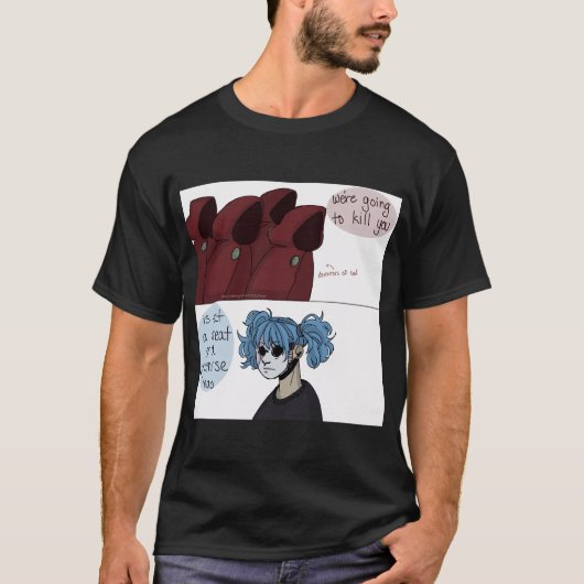 Is dat een bedreiging of een belofte t-shirt (Voorkant)