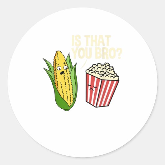 Is dat je Bro Popcorn? Ronde Sticker (Voorkant)